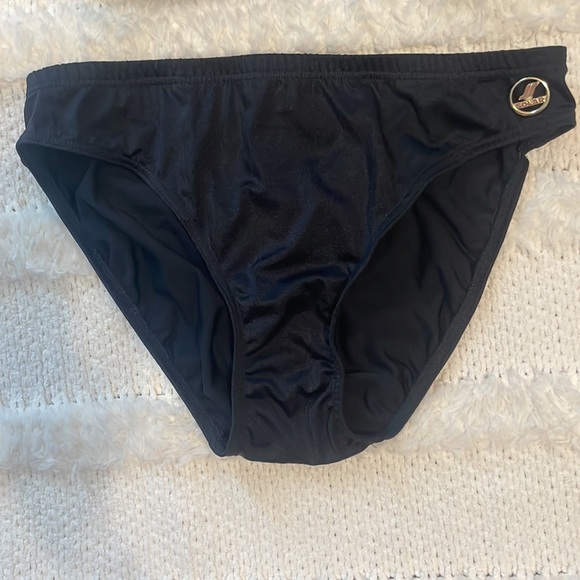 Vintage solar bikini black swimsuit 2 piece bathing suit Germany size 34C 11 12 - Picture 3 of 16